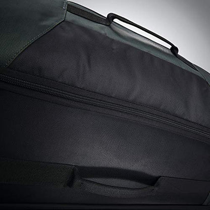 Samsonite Andante 2 Wheeled Duffel Bag – 22-Inch Durable Rolling Luggage with Inline Skate Wheels, Push-Button Handle & Spacious Compartments – Travel-Friendly and Lightweight - Moss Green/Black - color: Moss Green/Black, size: 22-Inch