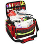 Lightning X Products Lightning X Mid-Sized First Responder EMT Bag | LXMB25 Fully Stocked Aid Kit w/ 200+ BLS Supplies - RED - color: Red