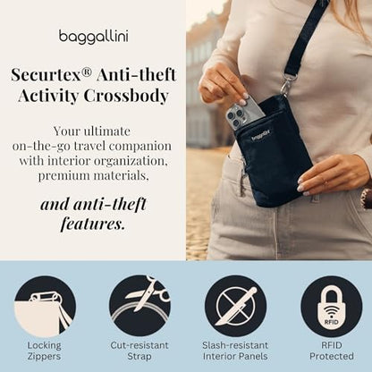 Baggallini Women's Securtex Anti-theft Activity Crossbody Bag - color: Charcoal