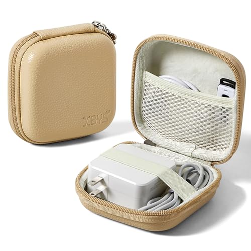 Charger Case for Macbook, Portable Tech Electronic Organizer Bag, Small Travel Storage Pouch for Laptop Accessories, MacBook Power Adapter, Charging Cords, USB Drives (Light Khaki, M) - color: Light Khaki, size: M