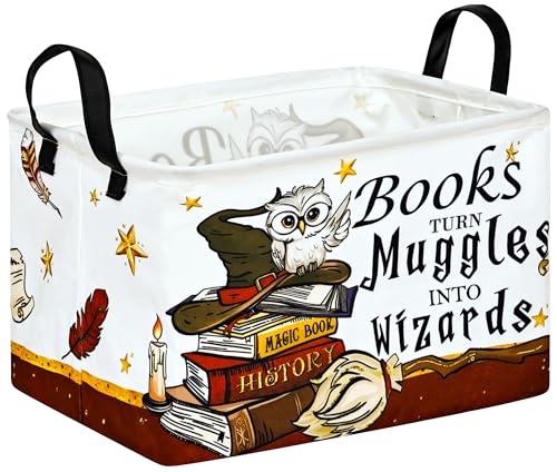 MAIZMZ Kids Reading Book Storage Basket Book Organizer for Nursery Classroom Gifts Toys Storage Bin/Dorm/Kitchen/Pet/Office/Closet/Shelf/Room Decor Storage - color: Magic Book