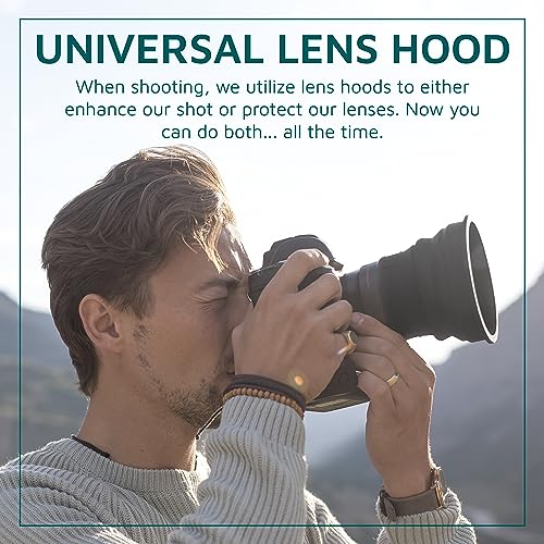 KUVRD - Universal Lens Hood - Fits 99% of Lenses, Element Proof, Lifetime Coverage - size: Small - (S|54)