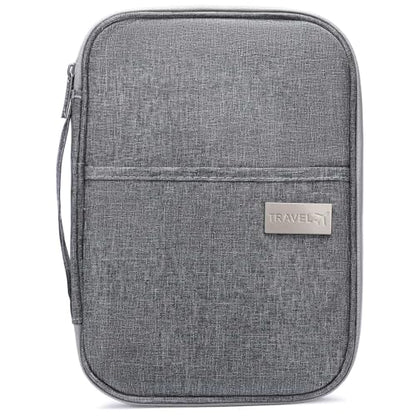 Family Passport Wallet Holder,Waterproof Multi functional Travel Document Organizer for Men Women Travel Wallet - color: Light Gray