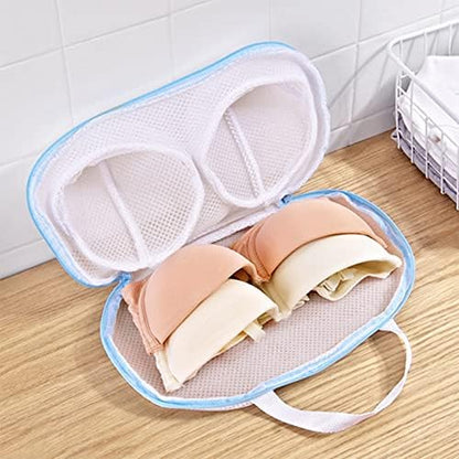 Mesh Bra Laundry Bag Underwear Pouch Travel Organizer Bag(Blue)