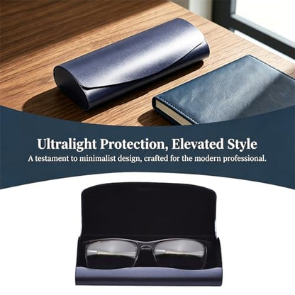 Philley Aluminum Ultra-Light Eyeglasses Case Hard Shell Nearsighted Glasses Case for Women & Men - color: B-blue