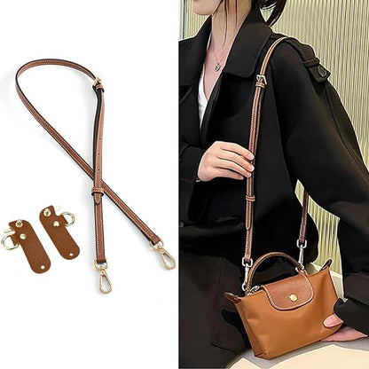 Chispee Leather Shoulder Strap Replacement Set, Adjustable Purse Strap Extender for Crossbody Bag Conversion - color: Wine Red