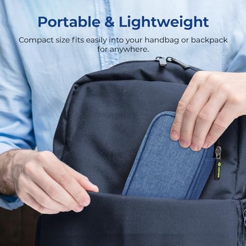 AUVON Insulin Pen Cooler Travel Case with 2 * 90g TSA Approved Ice Packs, Diabetic Medication Insulated Cooling Bag for Insulin Pens and Diabetic Supplies Storage, Compact for Daily Life and Trips - color: Blue