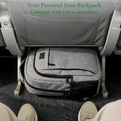 MATEIN Travel Laptop Backpack, Business Anti Theft Slim Sturdy Laptops Backpack Personal Item Bag, Water Resistant College School Computer Bag Gift for Men & Women Fits 15.6 Inch Notebook, Grey - color: Austere Grey, size: 15.6 Inch
