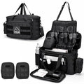 HMLIN Patrol Bag Law Enforcement,Police Gear Bag for Car Front Seat,Water Resistant Police Officer Duty bag,with MOLLE System and Cup Holders (Black)