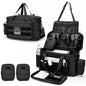 HMLIN Patrol Bag Law Enforcement,Police Gear Bag for Car Front Seat,Water Resistant Police Officer Duty bag,with MOLLE System and Cup Holders (Black)
