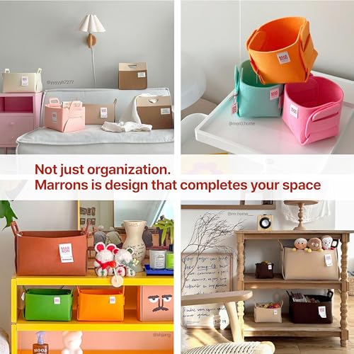 Collapsible Felt DEEPGREEN Storage Bin Small 7.1"x5.1"x5.1" – Foldable Basket with Handles for Closet, Toy Storage, Laundry Room Organization, Decorative Storage Baskets for Shelves, Nursery - color: DEEPGREEN, size: SMALL