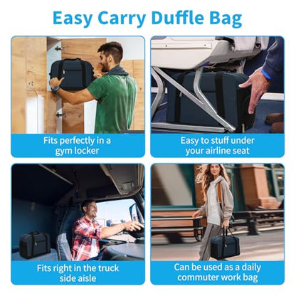Apenze Small Gym Bag 14 inch lightweight Carry On Mini Duffel Bag with Shoe Compartment for Travel Sport - Navy Blue - color: Navy Blue