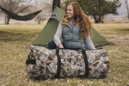 175L Extreme Duffel Bag, Heavy-Duty Gear Bag, 1050D Tuff Cloth, Diamond Ripstop, Reinforced Stitching - Camo (18” x 42") - color: Desert Shadow, size: 18” x 42" (175 Liters)