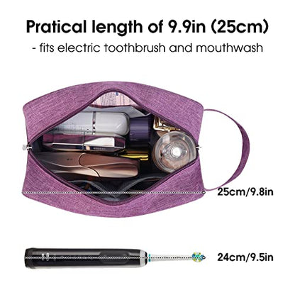 Narwey Travel Toiletry Bag for Women Traveling Dopp Kit Travel Bag for Toiletries Cosmetic Bag Makeup Bag Medicine Bag for Traveling (Dark Purple) - color: A-Dark Purple