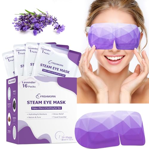 16Packs Steam Eye Mask, Heated Eye Mask for Sleeping, Warm Compress for Eyes, Self Heating Disposal Steam Mask for Home Sleep, Office, Spa, Travel Essentials Mothers Day Gifts (Lavender) - color: 16Packs Lavender