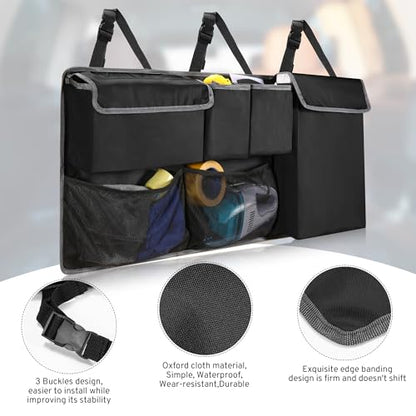 XHRING Car Trunk Organizer Storage Backseat Hanging Bag for Jeep Wrangler Grand Cherokee Renegade Cherokee Compass JL Wagoneer Patriot Liberty JK TJ Commander 2/4 Door SUV Accessories 2000-2025 2026
