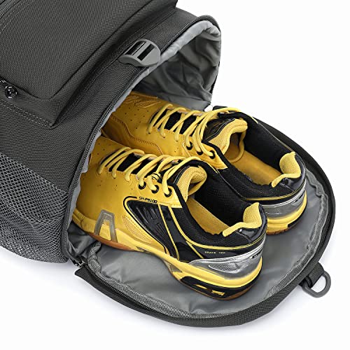 Kalesi Gym Duffle Bag Backpack 4-Way Waterproof with Shoes Compartment for travel Sport Hiking laptop (gray) - color: Gray