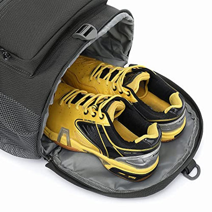 Kalesi Gym Duffle Bag Backpack 4-Way Waterproof with Shoes Compartment for travel Sport Hiking laptop (gray) - color: Gray