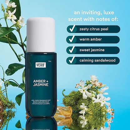 VERB Hydrate Shampoo + Conditioner Duo - Cleanses + Nourishes Dry + Frizzy Hair to Smooth + Reduce Frizz - Amber + Warm Jasmine Scent - size: 7.88 Fl Oz (Pack of 4)