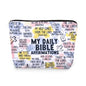 Motivational Christian Bible Verse Gifts for Women Girls Inspirational Makeup Cosmetic Bag Religious Confirmation Baptism Gifts for Christian Affirmation Scripture Toiletry Skincare Bags - color: Daily Bible