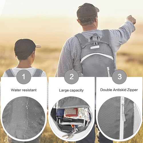 35L Foldable Waterproof Backpack For Outdoor Sports Travel Inside Wet Clothes Compartment Packable For Multiple - color: 1grey