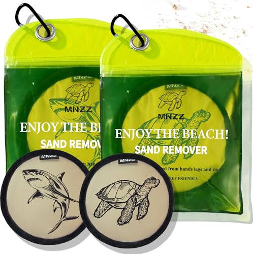 MNZZ Sand Remover Bag Travel Kit Quick Dry Portable Beach Accessories Pouch for Blanket Chair Cover Shell Umbrella Tent Hat Shovel Shade Canopy Pool Picnic Hiking Compact Lightweight - color: 2pcs Exquisite Vitality Round Turtle Shark