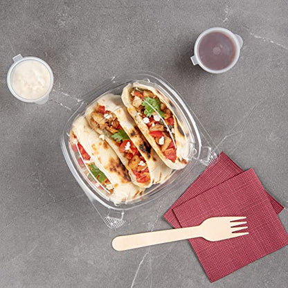 Restaurantware Thermo Tek 18.6 Ounce Clamshell Containers 100 Anti-Fog To Go Food Containers - Freezable Rectangle Clear Plastic Food Packaging Containers Disposable - size: 19 oz