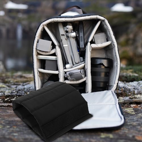 VOSAREA Dividers for Camera Bags 2 Pcs Padded Camera Bag Inserts Dividers Shock Absorbing Pad - color: Black