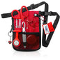 ASA TECHMED Nurse Utility Belt – Complete Medical Belt Utility Kit, Pro Pack Pocket Organizer Pouch Hip Bag for EMT, CNA, NP, PA, Student, Red - color: Red