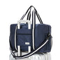 Arxus Foldable Tote Bag for Travel Expandable Lightweight Carry On Luggage 22L Packable Duffle Bag for Traveling - color: Navy Blue