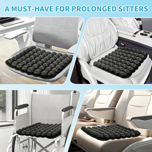 Press Type Inflatable Travel Cushion Airplane Seat Cushion, Built-in Air Pump Portable Airplane Seat Cushion for Long Flights, Car, Office, Wheelchair