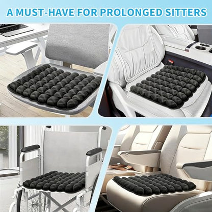 Press Type Inflatable Travel Cushion Airplane Seat Cushion, Built-in Air Pump Portable Airplane Seat Cushion for Long Flights, Car, Office, Wheelchair