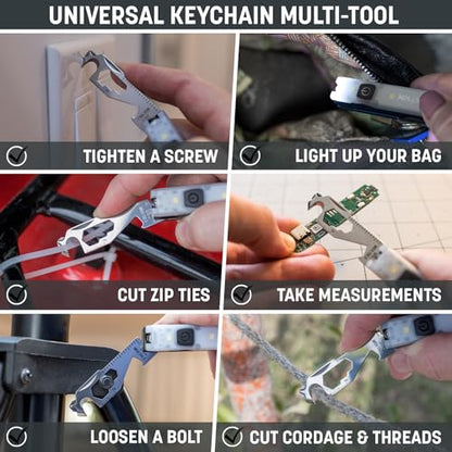Keyport Utility Plus Kit - Premium Mini Flashlight + 11-in-1 Keychain Multitool + Pocket Clip - Compact EDC Multi-Tool w/Keychain Bottle Opener & Ultra-Bright LED Light for Everyday Carry - Modular