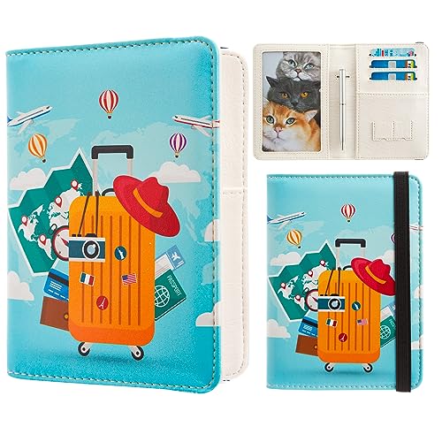 AIRMORS Women's Travel Wallet, RFID Blocking Passport Holder, Animal Print, 3 Credit Card Slots, 1 Passport, 1 ID, 1 SIM, Unisex-Adults - color: Travel