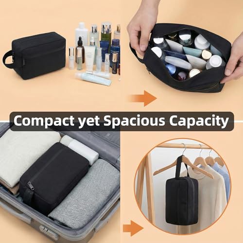 DSYSC Travel Toiletry Bag for Women Men, Small Makeup Bag, Water-Resistant Cosmetic Bag, Cosmetic Pouch, Traveling Dopp Kit, Travel Essentials Accessories (Blue) - color: Blue
