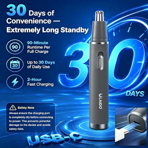 Nose Hair Trimmer for Men and Women,3 in 1 Painless Rechargeable Ear and Nose Trimmer,Eyebrow Facial Hair Trimmers All in One Grooming Kit Dual Edge Blades for Smoother Removal,Easy Cleansing - color: Gray-3 in 1
