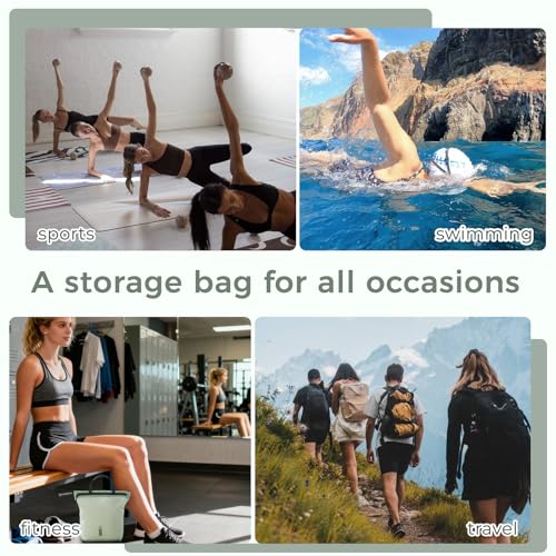 Travel Laundry Bag Ultralight Waterproof Washable Wet Dry Bag for Gym, Swimming, Yoga, and Workout Perfect for Dirty Clothes, Bathing Suits, Travel Accessories (3 Pack)(Green) - color: Green