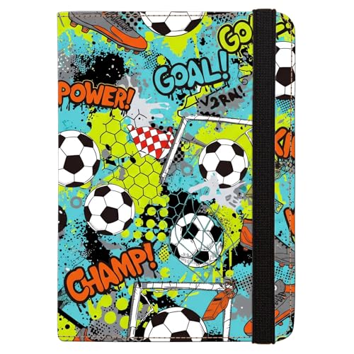 AIRMORS passport Holder,Rfid Blocking Travel Wallet Credit Card Case Cute Passport cover for Women/Men,Boys Girls Travel Essentials (Soccer) - color: Soccer