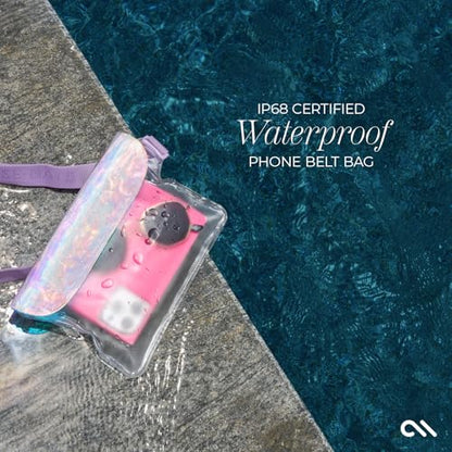 Case-Mate Soap Bubble IP68 Waterproof Phone Pouch/Case with Triple Seal Protection, Adjustable Strap - Waterproof Fanny Pack for iPhone 17 Pro Max/iPhone 16 Pro Max/15/14/S26/S25/Pixel 10 - Iridescent - color: Iridescent Fanny Pack
