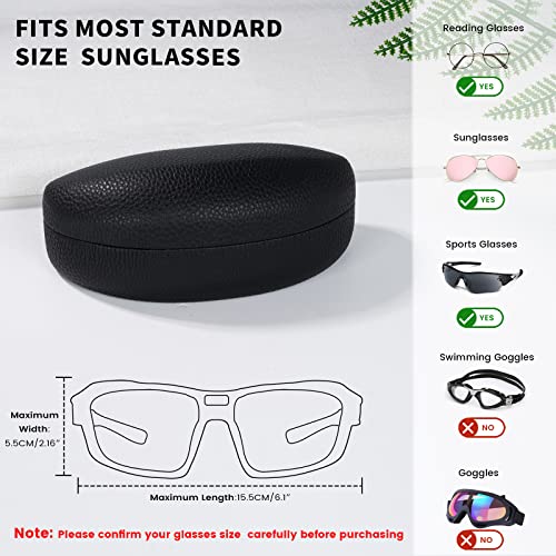 molshine Hard Shell Sunglasses Case,Classic Large Glasses Case for Sunglass,Eyeglasses with Cleaning Cloth,Pocket