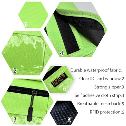 RFID Blocking Travel Neck Wallet Pouch and Passport Holder, Travel Neck Pouch Passport Holder for Women & Men - Green - color: Green