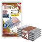 TAILI 4 Pack Vacuum Storage Bags, LONG SIDE ZIP (39x28 inch) Vacuum Seal Bags for Clothing, Jumbo Storage Space Saver for Beddings, Comforters, Blanket, Pillows and Clothes - size: 4 Jumbo
