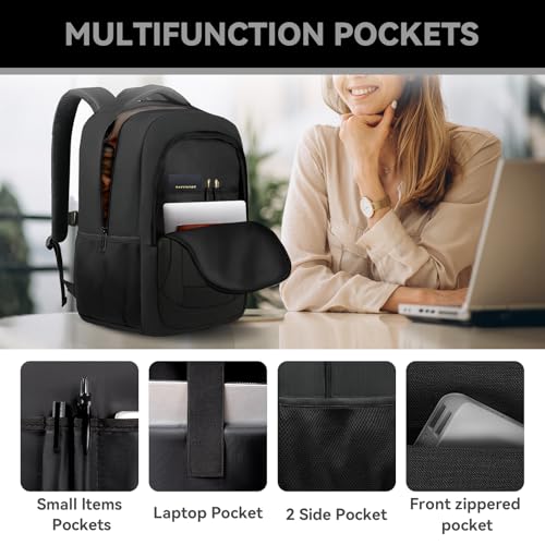 Extra Large Travel Laptop Backpack, 18.4 Inch Laptop Backpack Airline Approved, Business Anti Theft Sturdy Work Computer College High School Backpack Bag Fits 18 Inch Notebook for Men Women, Black - color: Black, size: 18 Inch
