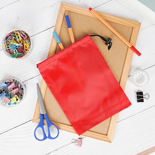 PALTERWEAR Drawstring Bag with Toggle - Nylon Cinch and Ditty Pouch Six-Pack (Red, 5 x 7 Inch, Set of 6) - color: Red, size: 5 x 7 Inch