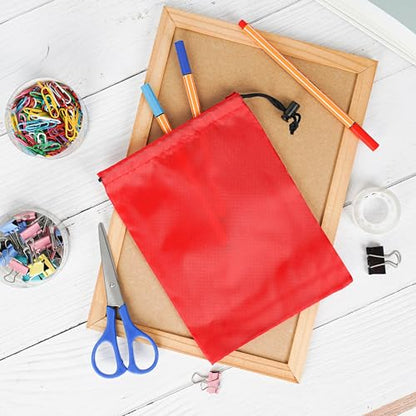 PALTERWEAR Drawstring Bag with Toggle - Nylon Cinch and Ditty Pouch Six-Pack (Red, 5 x 7 Inch, Set of 6) - color: Red, size: 5 x 7 Inch