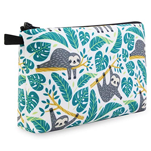 MAGEFY Small Makeup Bag Waterproof Cosmetic Bag Portable Travel Makeup Bags with Zipper Lightweight Makeup Pouch (1 pack, 0172 sloth gifts) - color: sloth