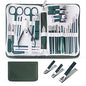 WOAMA Manicure Set Nail Clippers 30-piece Pedicure Kit Manicure Tools Nail Manicure Kit with Green Travel Case for Home, Workplace, Gift, Beauty Salon - color: Green