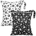 Shappy 2 Pack Large Travel Laundry Bags, Large Wet Dry Waterproof Dirty Clothes Bag for Suitcase, Swimsuit Beach Gym College Dorm Wet Bag(Paw) - style: Paw