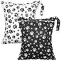 Shappy 2 Pack Large Travel Laundry Bags, Large Wet Dry Waterproof Dirty Clothes Bag for Suitcase, Swimsuit Beach Gym College Dorm Wet Bag(Paw) - style: Paw