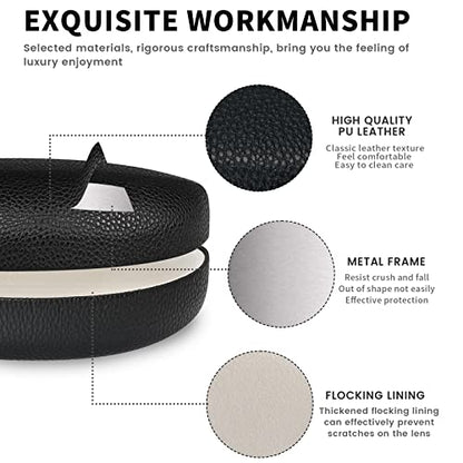 molshine Hard Shell Sunglasses Case,Classic Large Glasses Case for Sunglass,Eyeglasses with Cleaning Cloth,Pocket